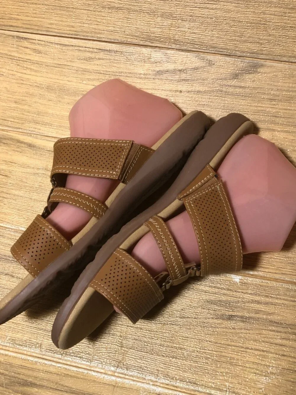 Clarks collection women brown slip on sandals, 11